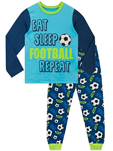 Harry Bear Jungen Schlafanzug Fußball Blau 134 von Harry Bear