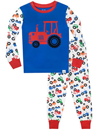 Harry Bear Jungen Schlafanzug Große Radtraktoren Slim Fit Mehrfarbig 122 von Harry Bear