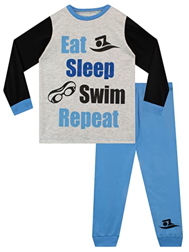 Harry Bear Jungen Schlafanzug Schwimmer Blau 146 von Harry Bear