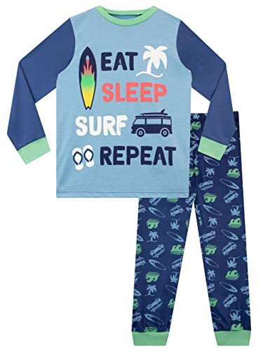 Harry Bear Jungen Schlafanzug Surfer Blau 122 von Harry Bear