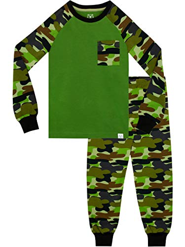 Harry Bear Jungen Tarnmuster Schlafanzug Snug Fit Grün 146 von Harry Bear
