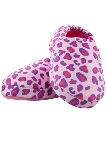 Harry Bear Leoparden Hausschuhe | Hausschuhe Leopard | Hausschuhe Mädchen | Kinderhausschuhe | Rosa 24 von Harry Bear