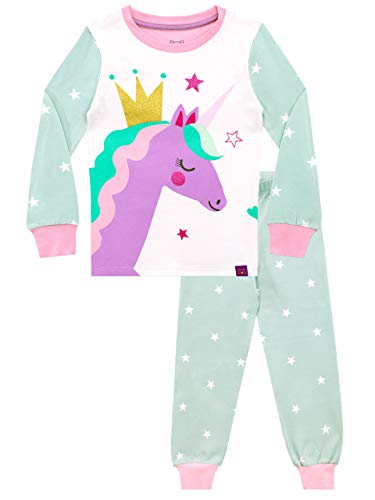 Harry Bear Mädchen Einhorn Schlafanzug Slim Fit Mehrfarbig 122 von Harry Bear