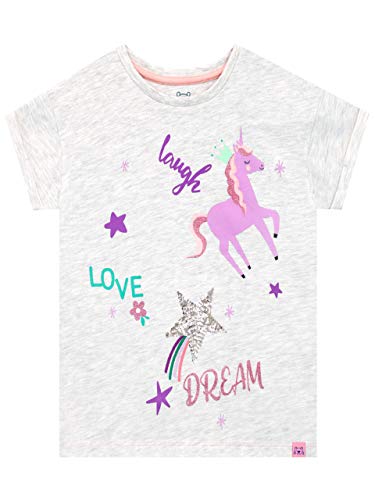 Harry Bear Mädchen Einhorn T-Shirt Grau 110 von Harry Bear