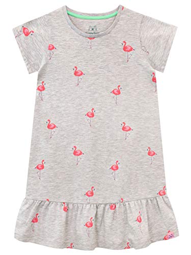 Harry Bear Mädchen Flamingo Kleid Grau 104 von Harry Bear