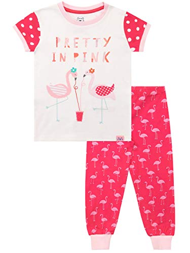 Harry Bear Mädchen Flamingo Schlafanzug Slim Fit Rosa 116 von Harry Bear