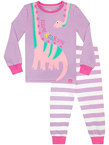 Harry Bear Mädchen Gute Passform Schlafanzug Dinosaurier Violett 116 von Harry Bear