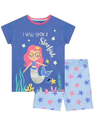 Harry Bear Mädchen Kurz Schlafanzug Meerjungfrau Blau 110 von Harry Bear