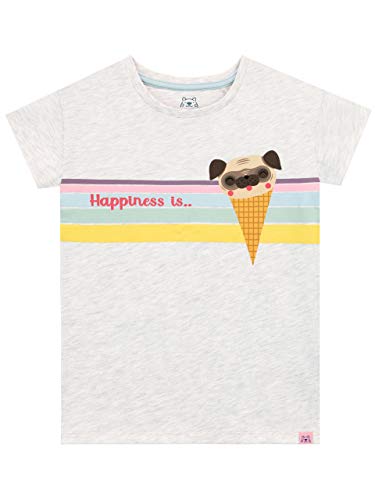 Harry Bear Mädchen Mops T-Shirt Grau 134 von Harry Bear