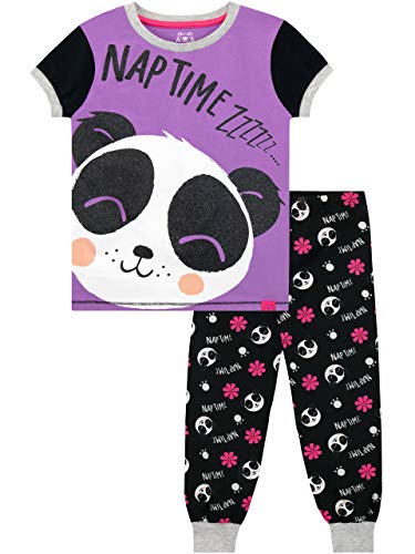 Harry Bear Mädchen Panda Schlafanzug Violett 134 von Harry Bear