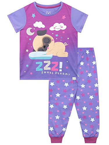 Harry Bear Mädchen Schlafanzug Mops Violett 152 von Harry Bear