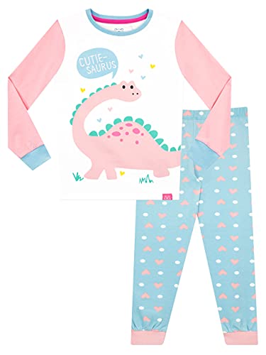 Harry Bear Mädchen Schlafanzug Slim Fit Dinosaurier Rosa 110 von Harry Bear