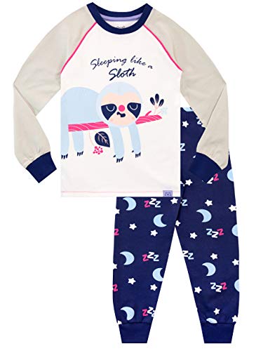 Harry Bear Mädchen Schlafanzug Slim Fit Faultier Violett 110 von Harry Bear