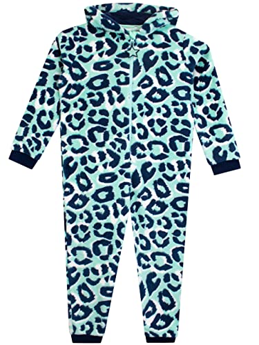 Harry Bear Mädchen Schlafoveralls Leopard Blau 116 von Harry Bear