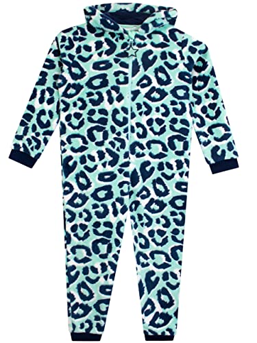 Harry Bear Leopard Onesie Tier | Kuscheliger Overall Kinder | Blau 158 von Harry Bear