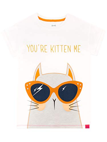 Harry Bear Mädchen T-Shirt Kitty Katze Weiß 122 von Harry Bear