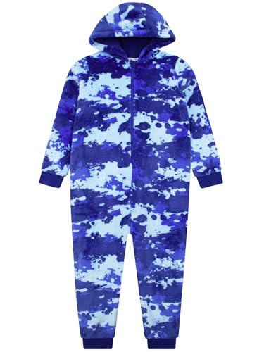 Harry Bear Onesie Kinder | Camo Schlafoveralls Für Jungen | Fleece Pyjama Kinder | Blau 134 Harry Bear Onesie Kinder | Camo Schlafoveralls Für Jungen | Fleece Pyjama Kinder | Blau 134 von Harry Bear
