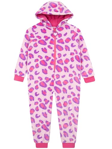 Harry Bear Onesie Tier | Leopard Schlafoverall Kinder | Kuscheliger Overall Kinder | Overall Kinder | Rosa 116 von Harry Bear
