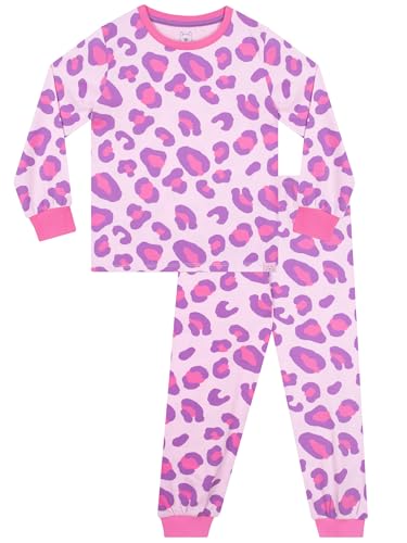 Harry Bear Pyjama Leopardenmuster | Schlafanzüge Für Mädchen | Schlafanzug Kinder | Schlafanzug Mädchen | Rosa 146 von Harry Bear