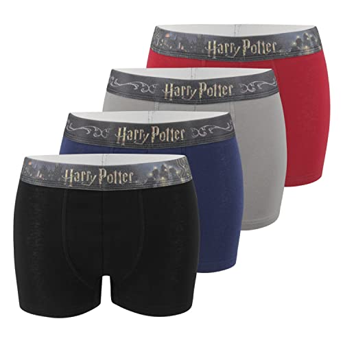 Boxershorts Herren Luftiges Netzgewebe, Unterhosen Männer, Bequem (4er Pack), Grau, XL von Harry Potter