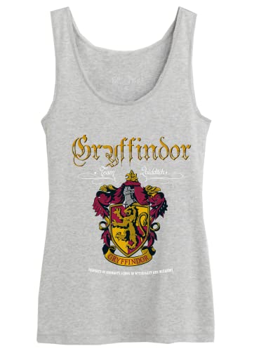 HARRY POTTER Damen Wohapomtk015 Tanktop, Grau meliert, M von Harry Potter