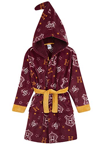 Harry Potter Bademantel Kinder, Fleece Morgenmantel Jungen, Hogwarts Bademantel Jungen und Mädchen 7-14 Jahre, Kuschelig Plüsch Kinderbademantel Junge (Bordeaux, 13-14 Jahre) von Harry Potter