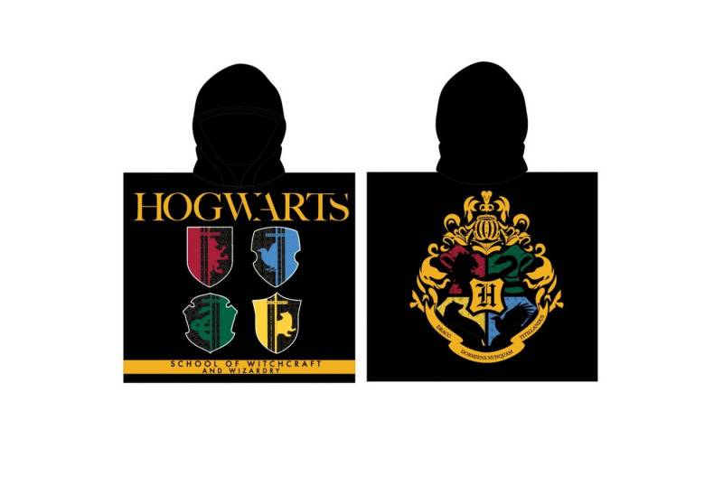 Harry Potter Badeponcho Harry Potter Hogwarts Kinder Poncho, Mikrofaser, Kapuze von Harry Potter