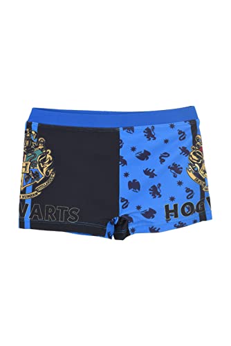 Harry Potter Jungen Badeshorts, Kinder Badeanzug, Hogwarts Badeshorts, Schnelltrocknend Design, Größe 6 Jahre, Blau/Schwarz von Harry Potter