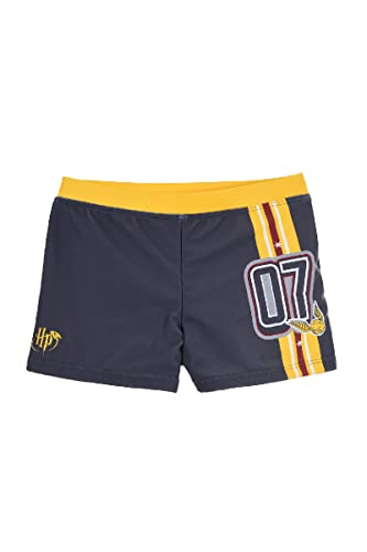 Harry Potter Badeshorts für Jungen, Kinder Boxer-Badeanzug, Boxershorts Gryffindor Hogwarts, Badehose für Jungen, Größe 6 Jahre - Grau von Harry Potter