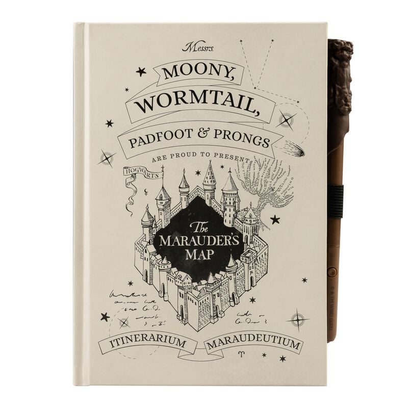 Harry Potter Bürozubehör - Premuim Notizbuch A5 mit Stift - The Marauder`s Map - multicolor  - Lizenzierter Fanartikel von Harry Potter