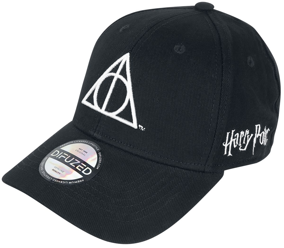 Harry Potter Cap - Deathly Hallows - für Männer - schwarz  - Lizenzierter Fanartikel von Harry Potter