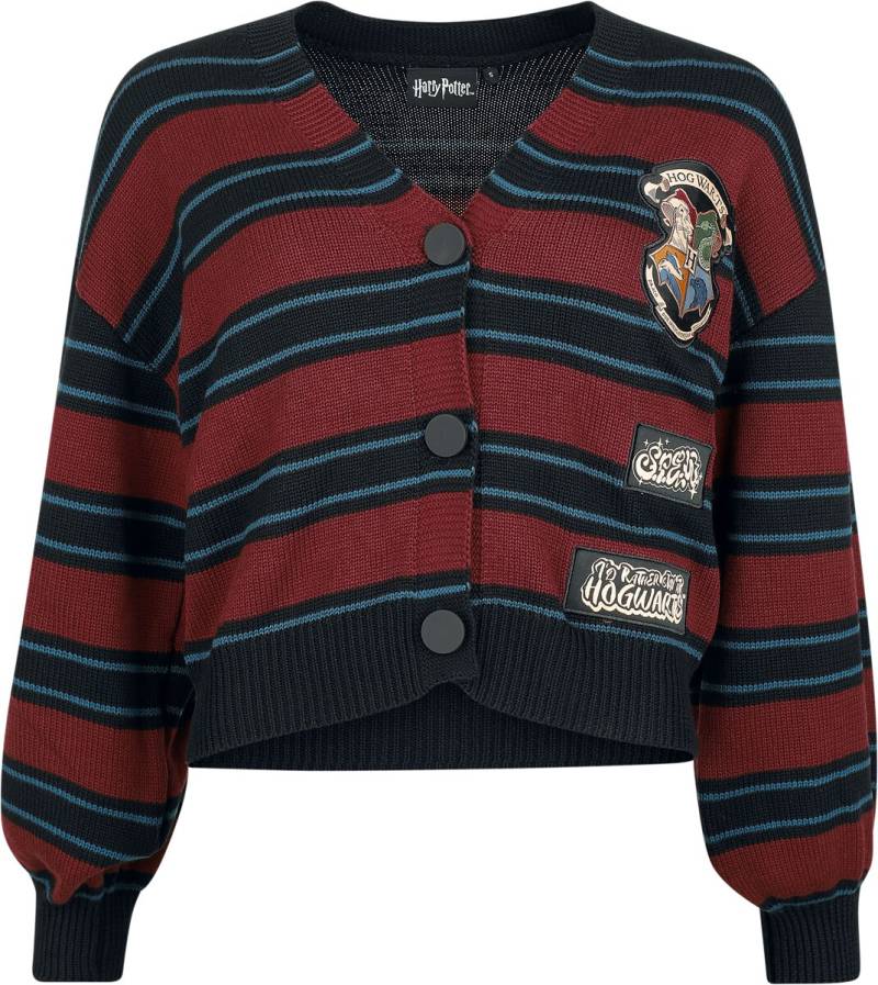 Harry Potter Cardigan - DA Grunge Collection - S.P.E.W. Cardigan - S bis XXL - für Damen - Größe L - burgund/navy  - EMP exklusives Merchandise! von Harry Potter