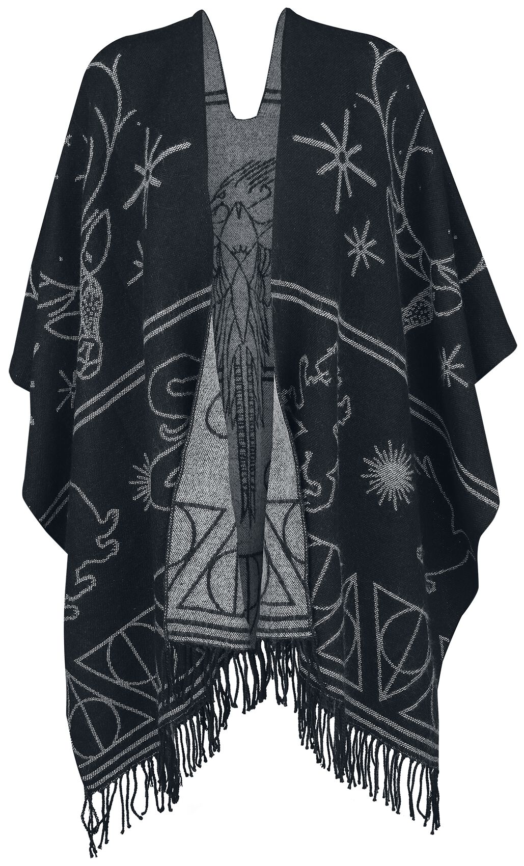 Harry Potter Cardigan - Forbidden Forest - Phoenix - one size - für Damen - Größe one size - schwarz/grau  - EMP exklusives Merchandise! von Harry Potter