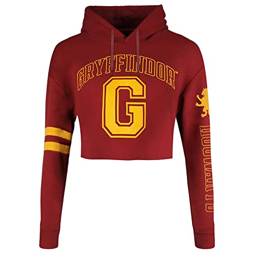 Harry Potter College Style Gryffindor Damen Cropped Hoodie, kastanienbraun, 38 von Harry Potter