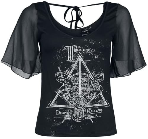 Harry Potter Deathly Hallows Frauen T-Shirt schwarz M von Harry Potter