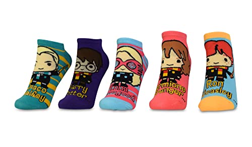 Harry Potter Draco Harry Hermine Luna Ron Socken für Erwachsene, niedrig geschnitten, 5er-Pack von Harry Potter