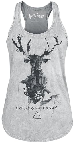 Harry Potter Expecto Patronum Frauen Top hellgrau L 100% Baumwolle Fan-Merch, Filme von Harry Potter
