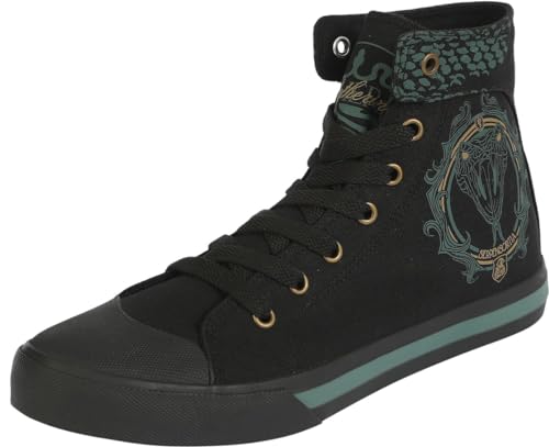 Harry Potter Frauen Sneaker high schwarz EU39 Textil Fan-Merch, Filme, Hogwarts, Slytherin von Harry Potter