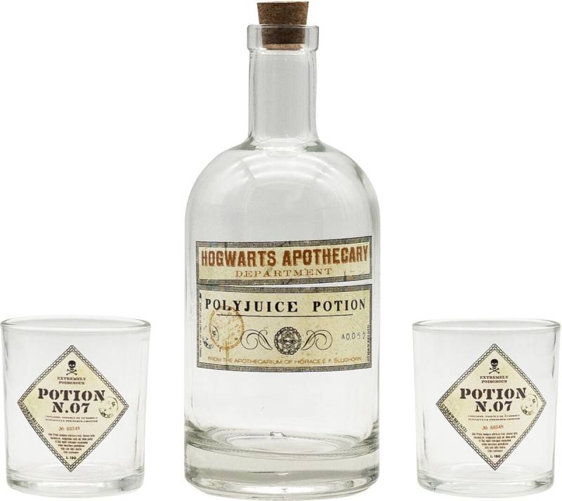 Harry Potter Glas-Set - Potion - Flasche und Gläser - multicolor  - Lizenzierter Fanartikel von Harry Potter