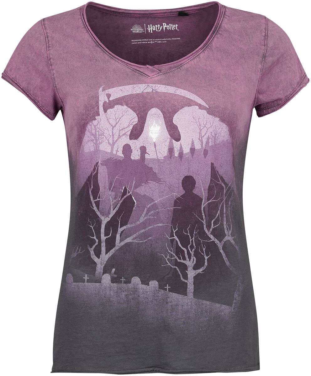 Harry Potter Graveyard Silhouette T-Shirt lila in L von Harry Potter