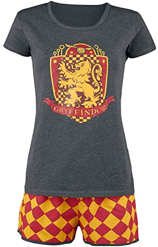 Harry Potter Gryffindor Quidditch Frauen Schlafanzug grau/rot/gelb L von Harry Potter