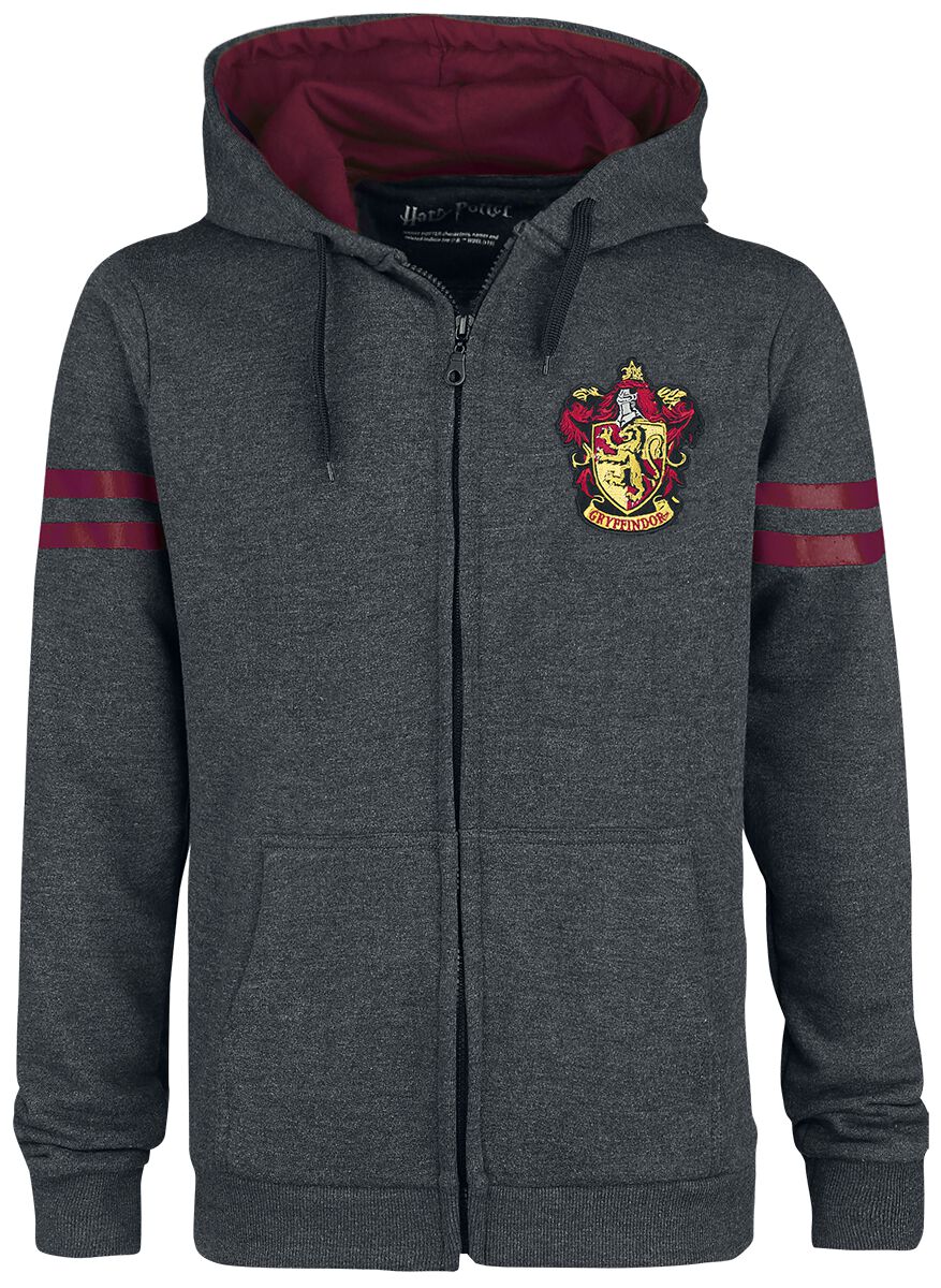 Harry Potter Gryffindor Sport Kapuzenjacke grau bordeaux in M von Harry Potter