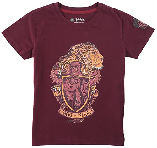Harry Potter Kids - Gryffindor Unisex T-Shirt dunkelrot 134/140 von Harry Potter