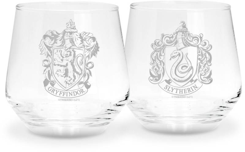 Harry Potter Gryffindor & Slytherin Glas-Set durchsichtig von Harry Potter