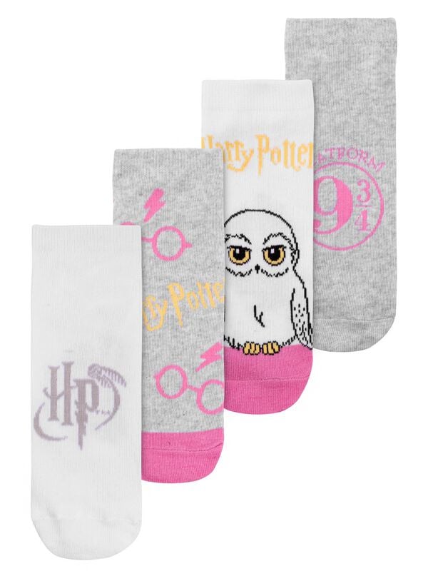 Harry Potter Hedwig - Gleis 9 3/4 - Logo - 4er Set Socken multicolor in EU 35-38 von Harry Potter