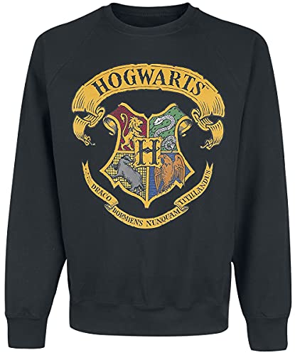 Harry Potter Hogwart's Crest Männer Sweatshirt schwarz M von Harry Potter
