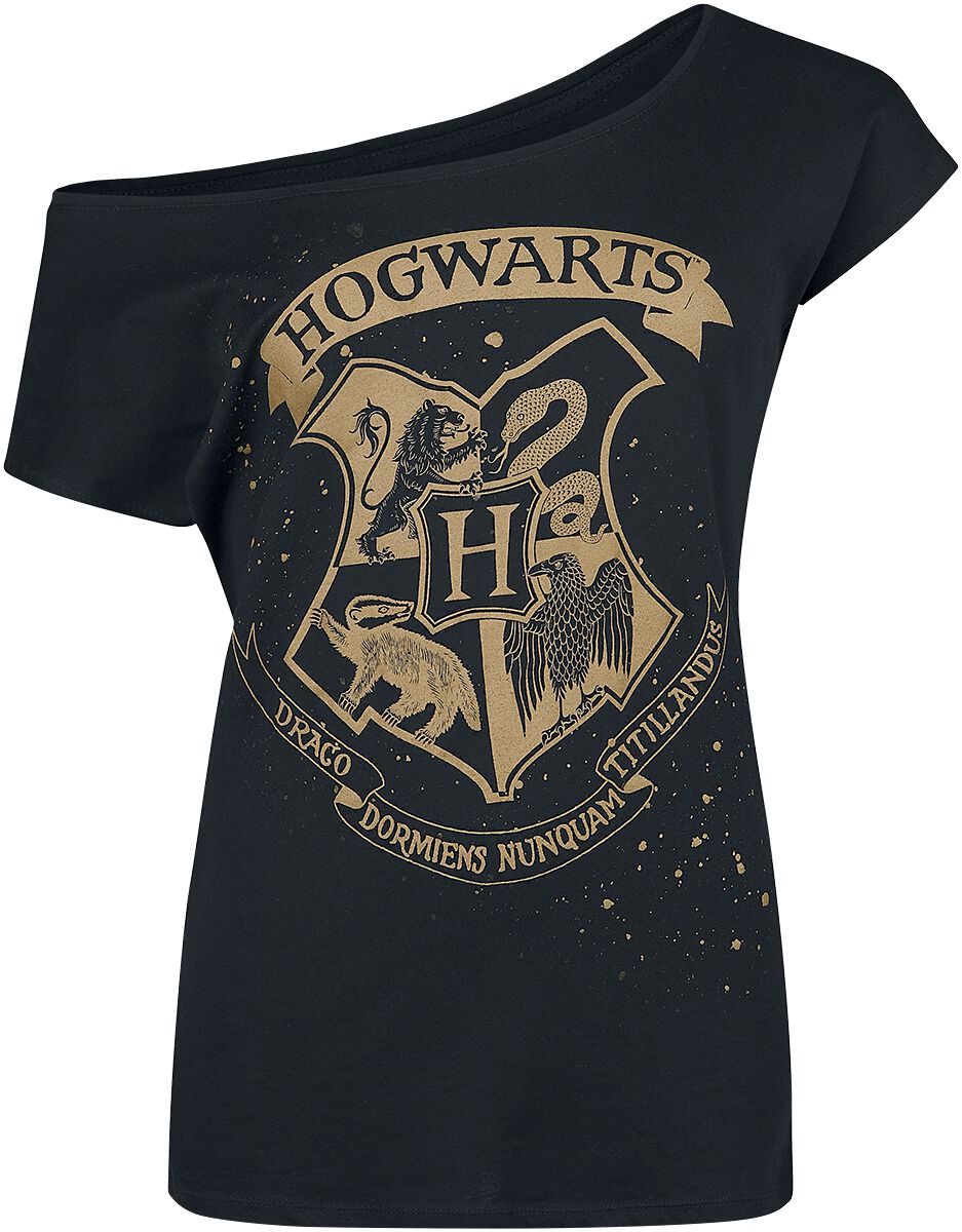 Harry Potter Hogwart's Crest T-Shirt schwarz in S von Harry Potter