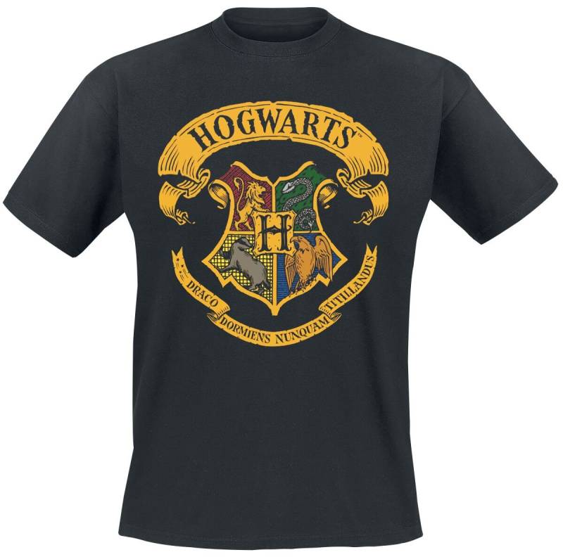 Harry Potter Hogwart's Crest T-Shirt schwarz in XXL von Harry Potter