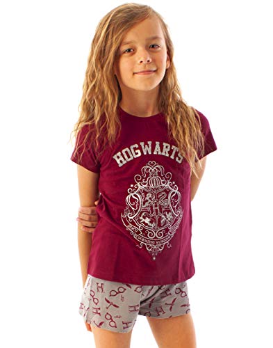 Harry Potter Hogwarts Crest Glitter Print Girls kurzer Beinpyjamas von Harry Potter