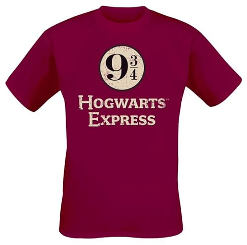Harry Potter Hogwarts Express Platform 9-3/4 Männer T-Shirt rot XL von Harry Potter